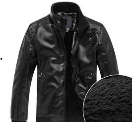 男明星圆领皮衣图片,圆领皮衣演绎时尚魅力