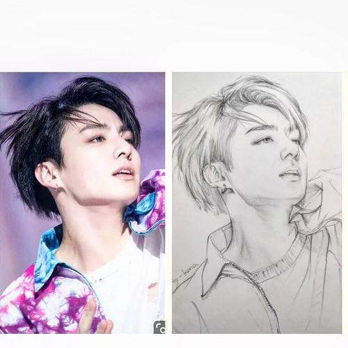 韩国明星手绘,捕捉偶像风采的艺术瞬间